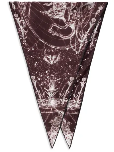 Fabiana Filippi Printed Silk Scarf In Rot