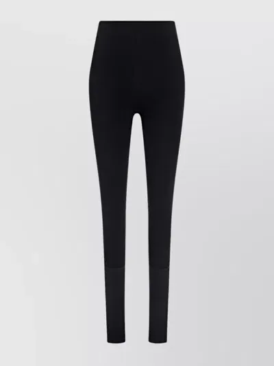 Fabiana Filippi High-waist Ribbed-knit Leggings In 黑色