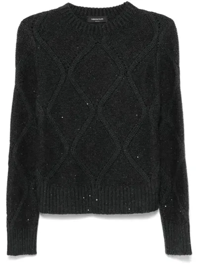 Fabiana Filippi Sequin-embellished Sweater In Grey