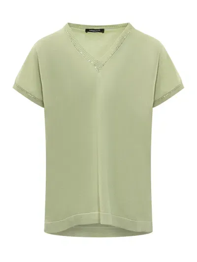 Fabiana Filippi Sequins T-shirt In Green