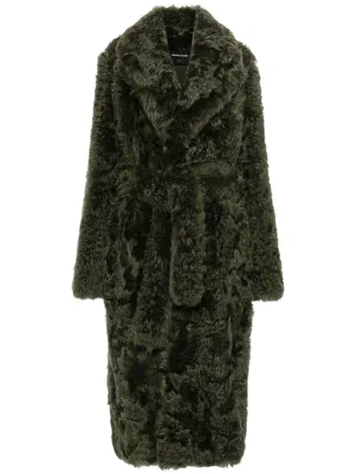 Fabiana Filippi Shearling Coat In Green