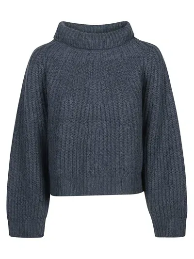 Fabiana Filippi Turtle Neck Sweater  In Blue