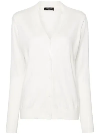 Fabiana Filippi Layered Fine-knit Cardigan In White