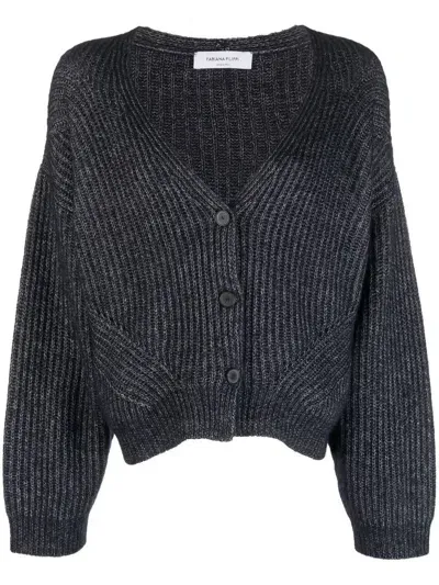 Fabiana Filippi V-neck Knitted Cardigan In Blue