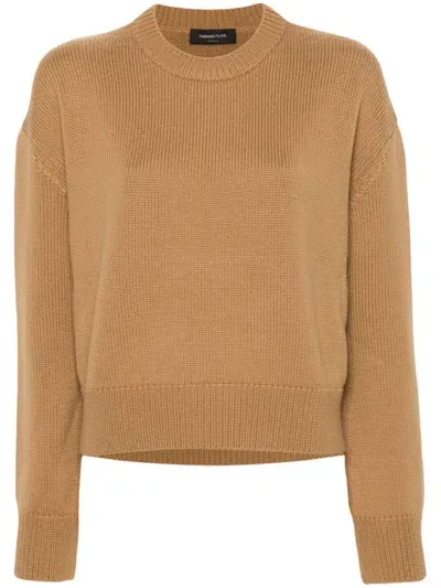 Fabiana Filippi Virgin Wool Sweater In Beige