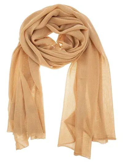 Fabiana Filippi Viscose Yarn Scarf In Powder