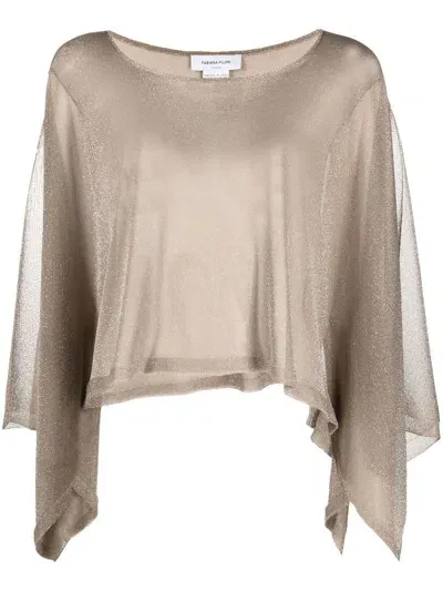 Fabiana Filippi Wide-sleeved Knit Jumper In Gold