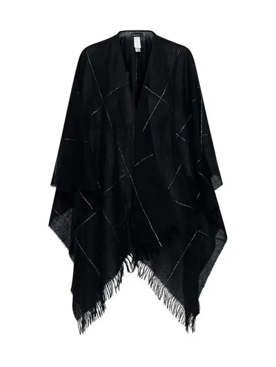 Fabiana Filippi Wool Cape In Black