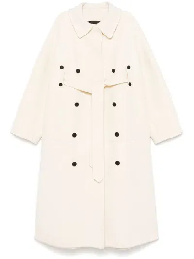 Fabiana Filippi Wool Coat In Neutrals