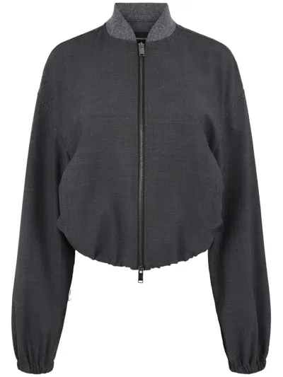 Fabiana Filippi Zip-up Bomber Jacket In 灰色