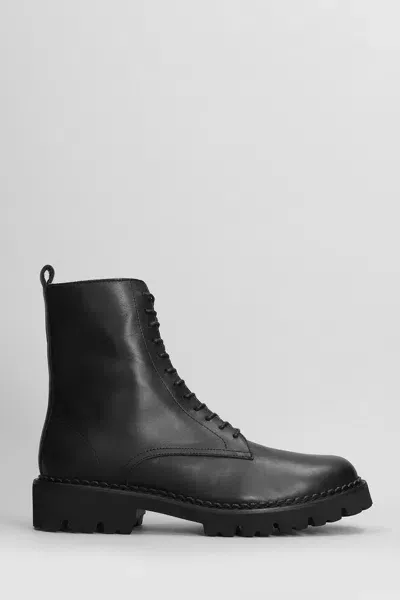 Fabio Rusconi Combat Boots In Black Leather