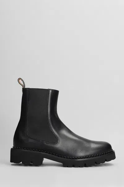 Fabio Rusconi Combat Boots In Black Leather