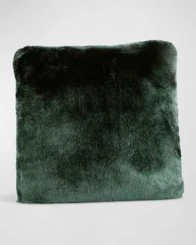 Fabulous Furs Couture Collection Pillow In Emerald Mink