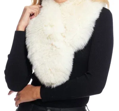 Fabulous Furs Chateau Faux Fur Clip Scarf In Black