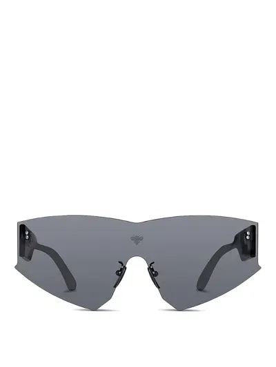 Facehide Glasses In Acetate With A Futuristic Shape In Black