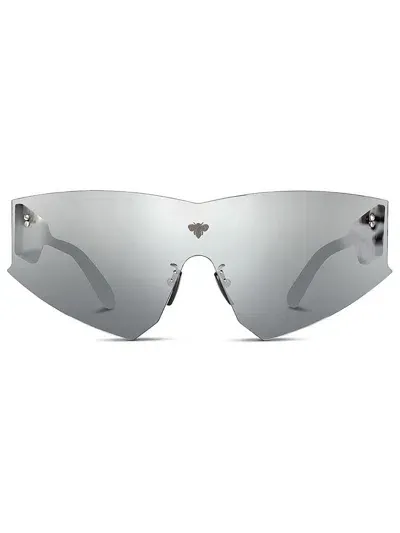 Facehide Face.hide Vertigo Glasses In Acetate With A Futuristic Shape In Grey