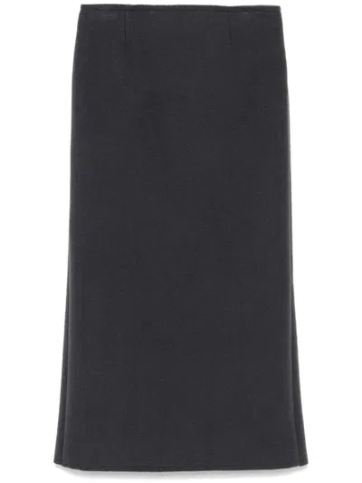 Facon Jacmin Jinji Midi Skirt In Grey