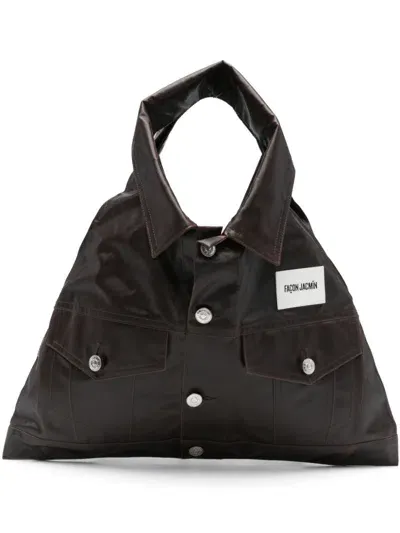 Facon Jacmin Small Aya Tote Bag In Braun