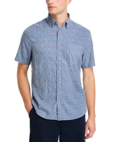 Faherty Breeze Short Sleeve Button-down Shirt In Paradise