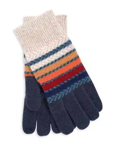 Faherty Coastal Sun Wool Ombre Stripe Gloves