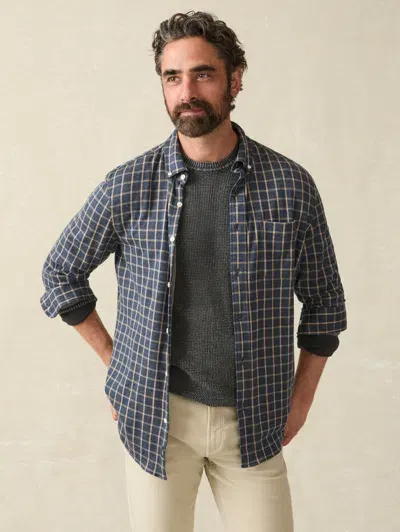 Faherty Coastline Knit Shirt In Twilight Check