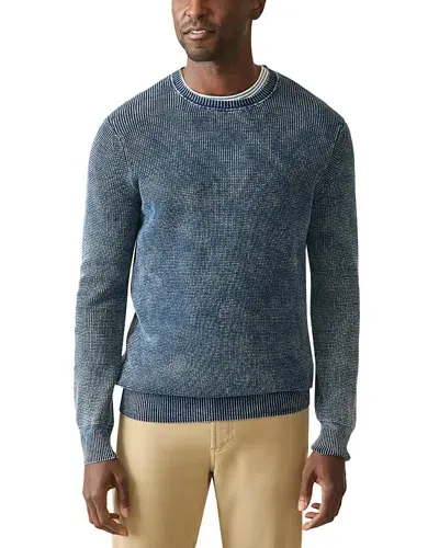 Faherty Cotton Sweater In Indigo Stone