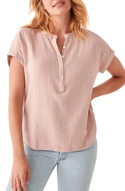 Faherty Dream Desmond Organic Cotton Top In Peach Whip