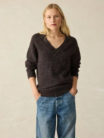 Faherty Driftwood Donegal Sweater In Blackberry