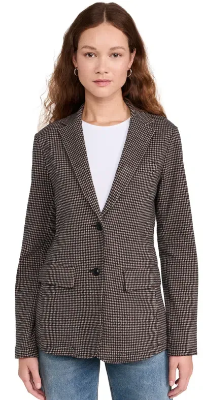 Faherty Houndstooth Inlet Blazer Mocha Mountain Houndstooth