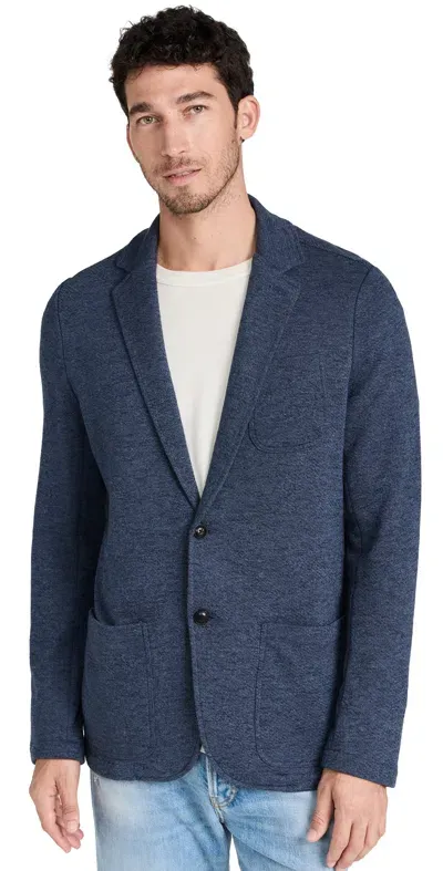 Faherty Inlet Knit Blazer Deep Navy Melange