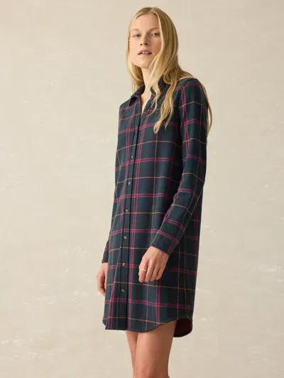 Faherty Legend Sweater Dress In Outer Limits Plaid