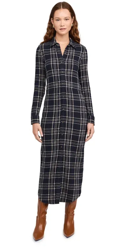 Faherty Legend Sweater Maxi Dress Dakota Plaid