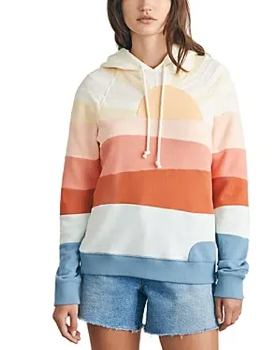 Faherty Soleil Pieced Hoodie In Sahara Sun