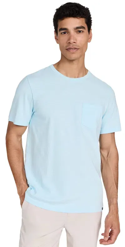 Faherty Sunwashed Pocket Tee Blue Oasis