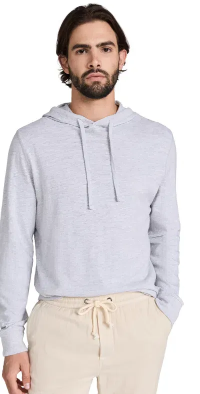 Faherty Sunwashed Slub Hoodie Light Grey Heather