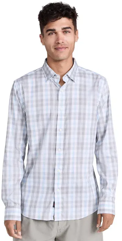 Faherty The Movement Shirt Grey Cream Plaid