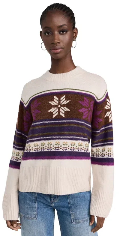 Faherty Winter Solstice Sweater Multi Snowflake