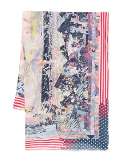 Faliero Sarti Scarf America X Paolo Rivers Accessories In Multicolour