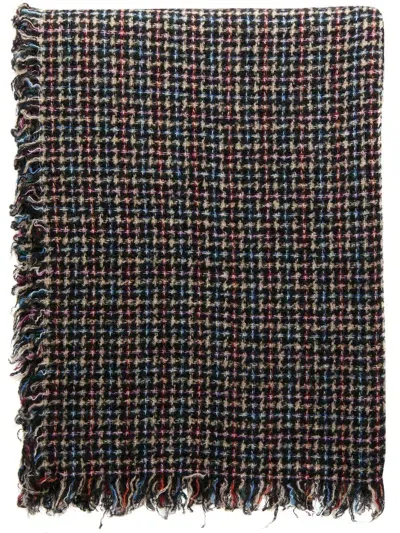 Faliero Sarti Woven Wool And Cashmere Marki Scarf In Multicolour