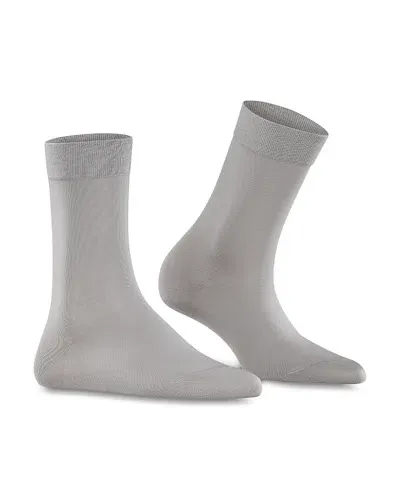 Falke Cotton Touch Crew Socks In Silver