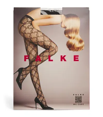 Falke Floral Shower Tights In Black