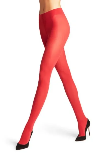 Falke Pure Matte 50 Semisheer Tights In Scarlet