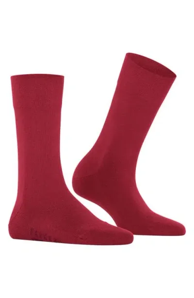 Falke Sensitive New York Crew Socks In Scarlet