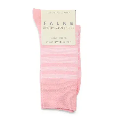 Falke Sensitive Sunset Stripe Socks In Pink