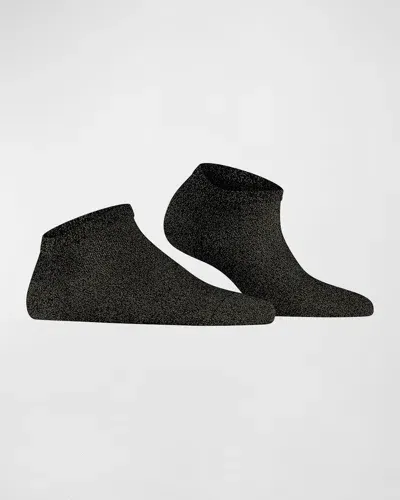 Falke Shiny Rolled-cuff Sneaker Socks In Black