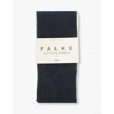 Falke Womens 3000 Black Cotton Touch Organic-cotton Blend Tights