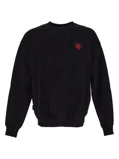 Family First Heart Sweatshirt In Black