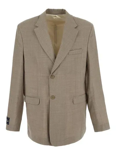 Family First Loose Jacket In Beige