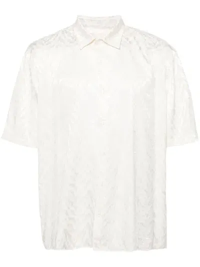 Family First Monogram-print Short-sleeve Shirt In Neutrals