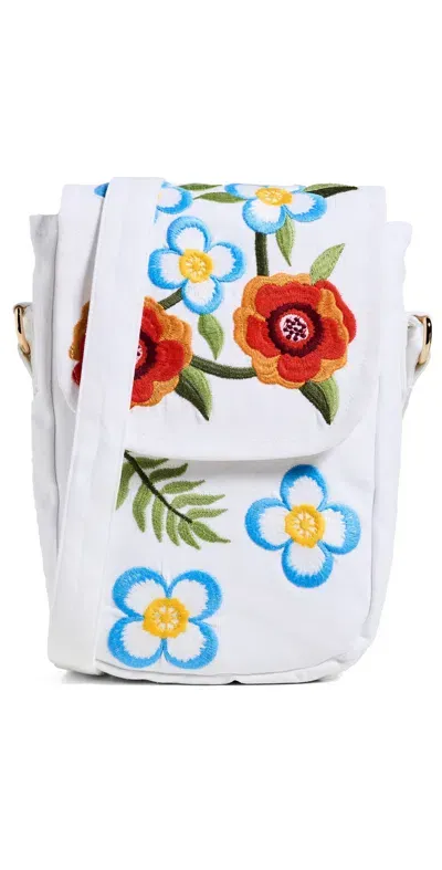 Fanm Mon Crossbody Linen Purse White